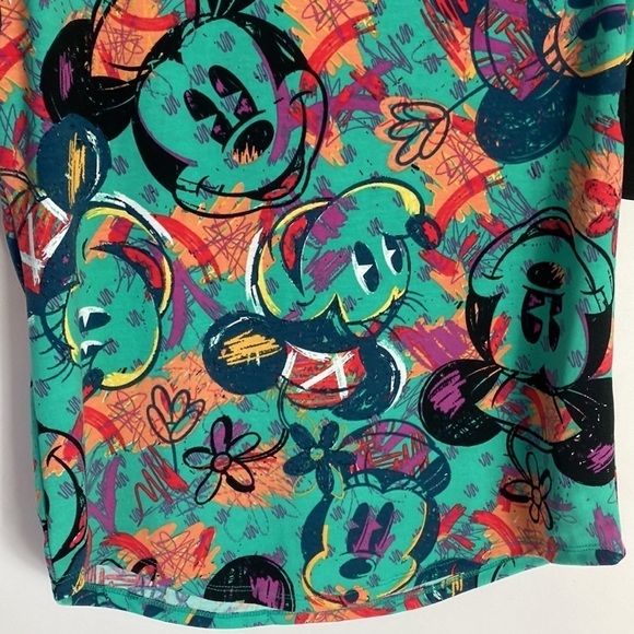 LuLaRoe green and black Mickey Minnie baseball tee small - Picture 3 of 7